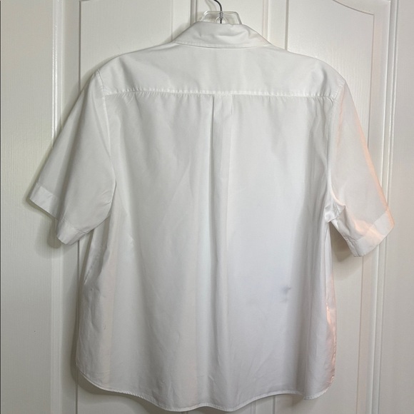EUC Dior Elegant White Short Sleeve Button Front Shirtbsize US 8 Womens - Picture 6 of 9